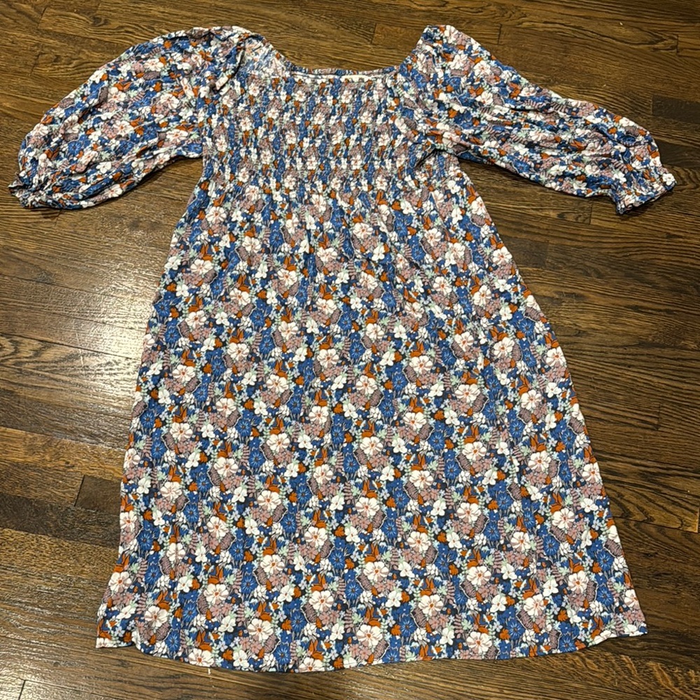 Flowy off the shoulder floral midi dress